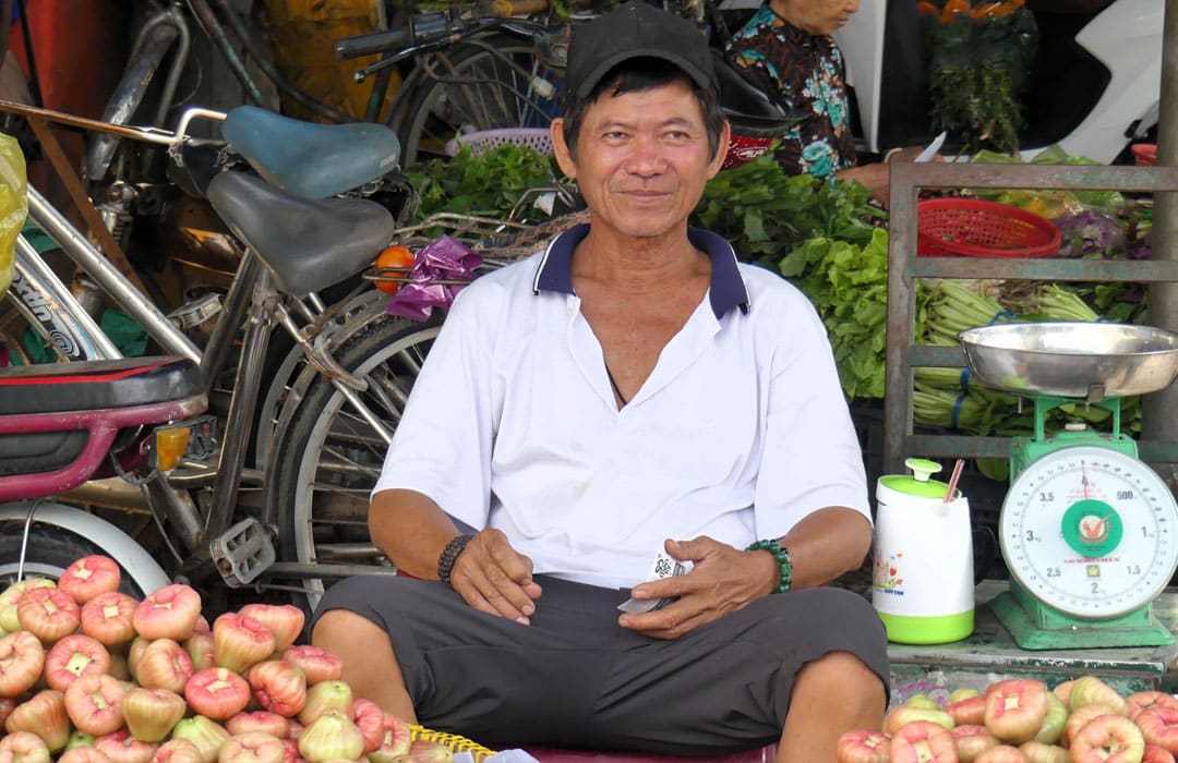 Vietnam Aqua Mekong marktkoopman SaDec
