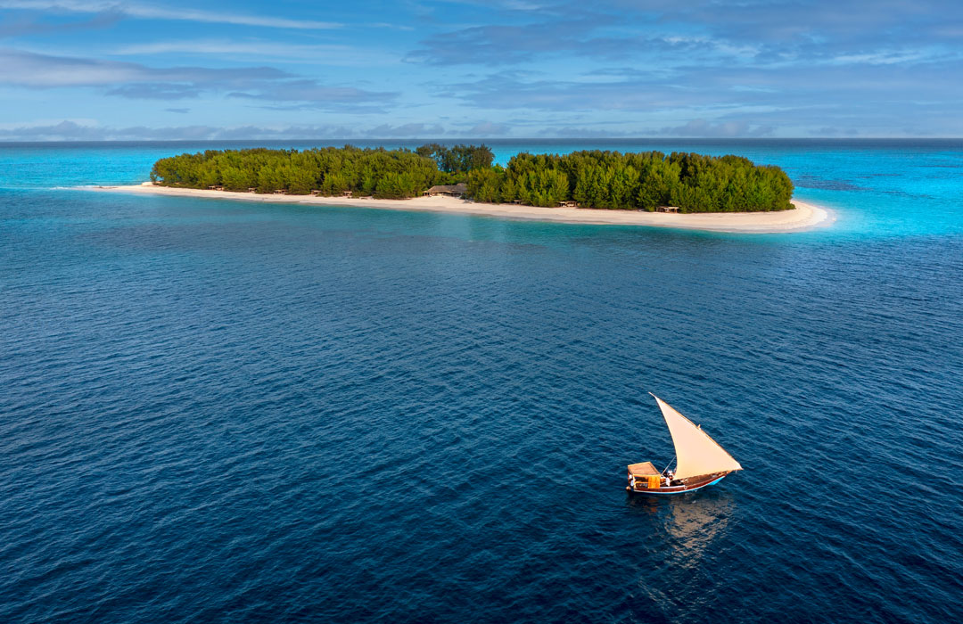 Tanzania Zanzibar Nmemba Island luchtfoto