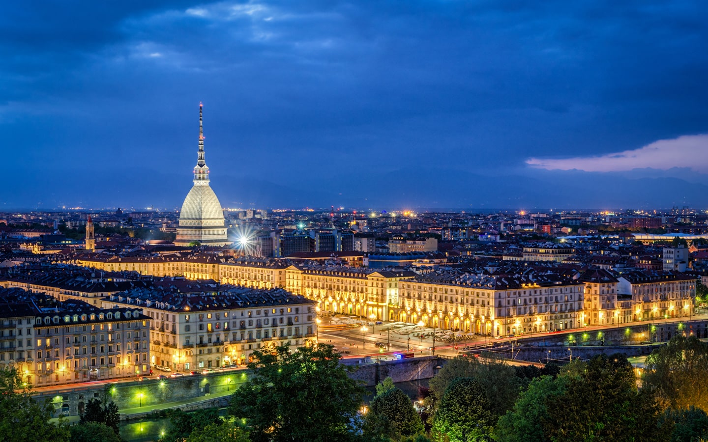 Panoramisch uitzicht op Turijn Italie
