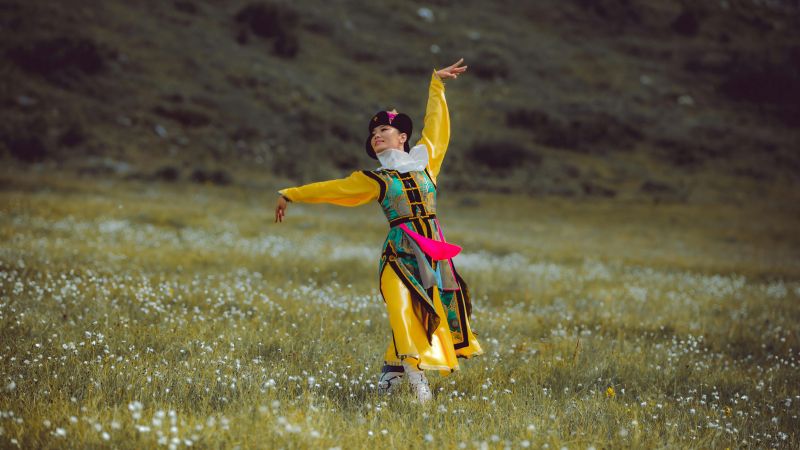Traditionele dans in Noord-Mongolië
